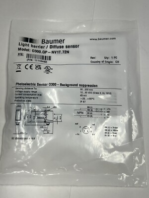 (1) NEW BAUMER ELECTRIC O300.GP-11110442 / O300GP11110442