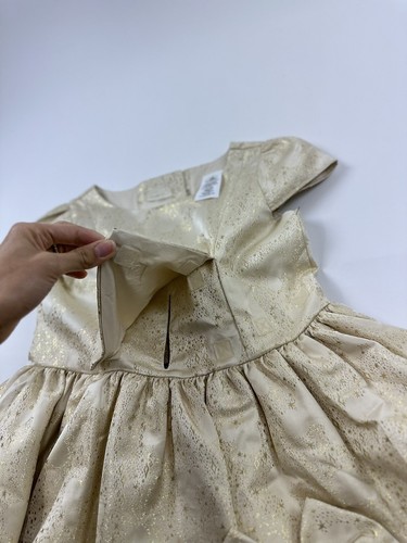 Disney Store Princess Dress Girls L Large Gold Glittery Brocade Easter - Picture 4 of 12