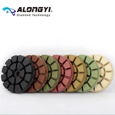 3" 75mm Resin Diamond Floor Polishing Pad 7pcs for Concrete Stone Wet Polishing