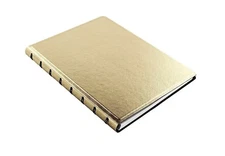 Filofax A5 Refillable Notebook Saffiano Metallic Gold (115036)