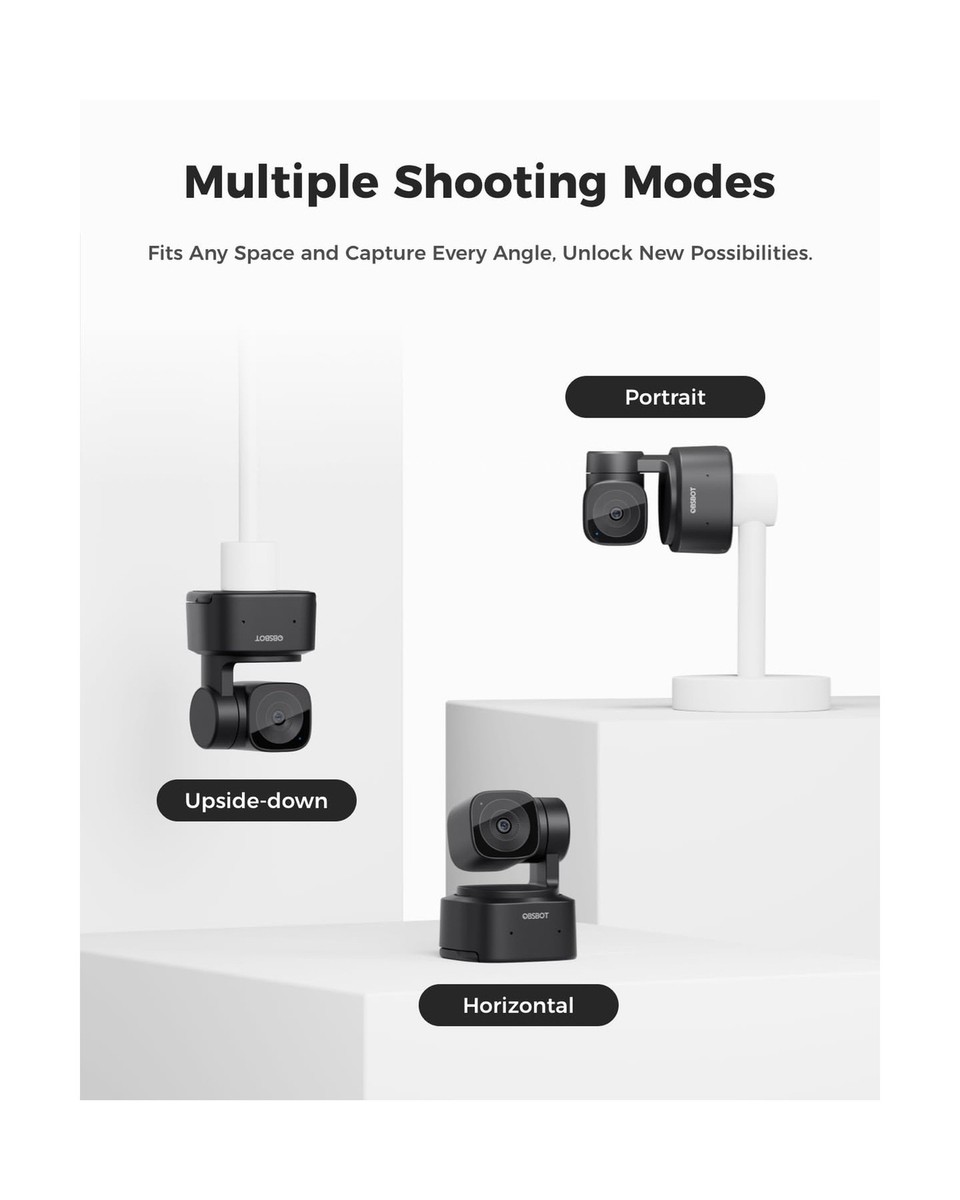 OBSBOT Tiny SE Webcam-1080P 100FPS-Extra Tripod-Video Call,HD PTZ