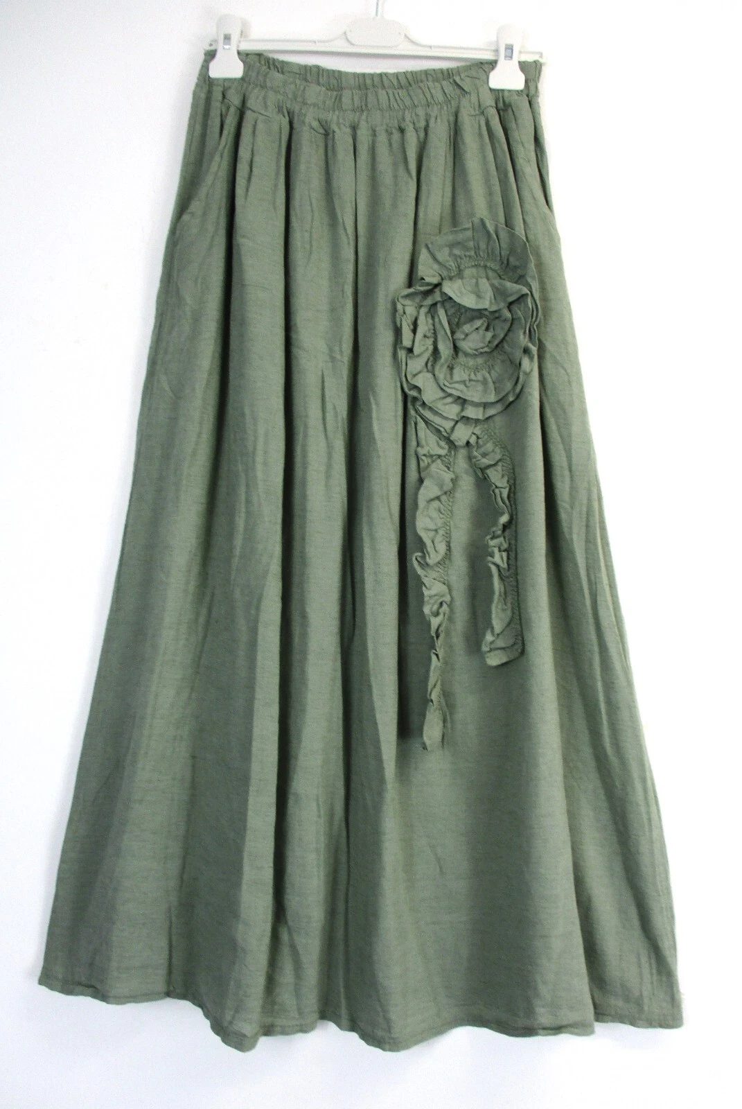 Lagenlook Ladies/Womens 70% Linen 30%Cotton Skirt Pockets One Size:Plus : 16-20
Opens in a new windo
