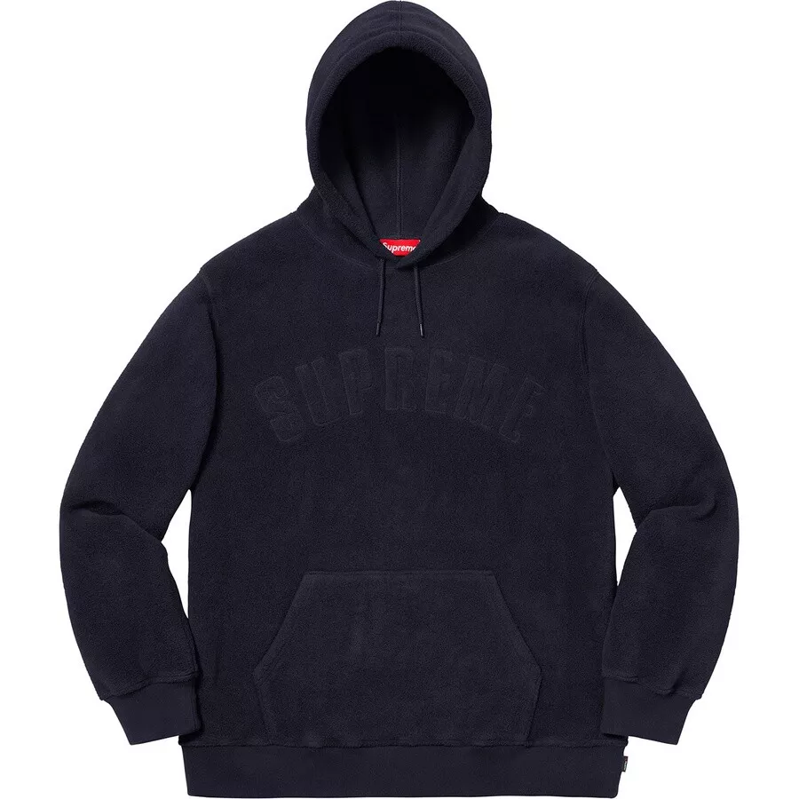 Supreme Polartec Hooded Sweatshirt Navy Medium F/W 18