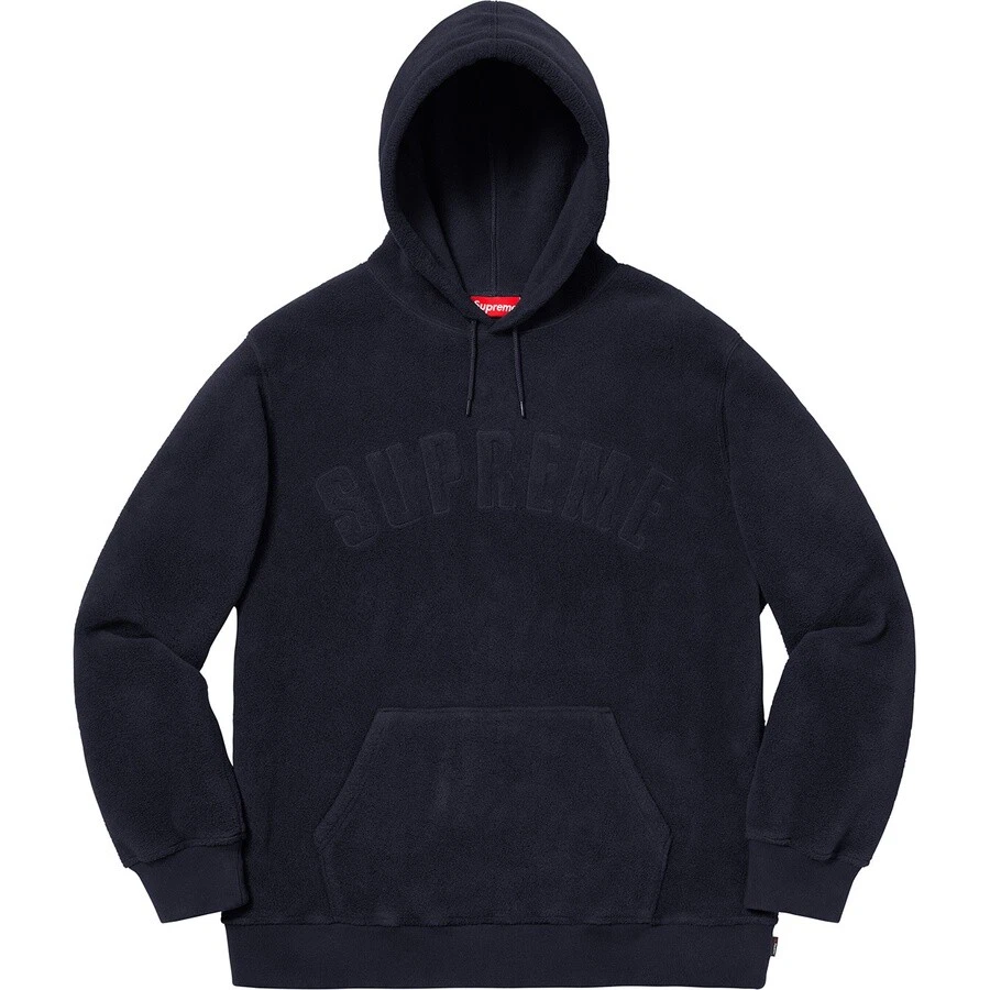 Sweat shirt à capuche Supreme Polartec marine moyen F/W 18