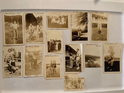 1928-1931 Vintage Photos of Boys Summer Camp Rosemont New Jersey - Lot of 13
