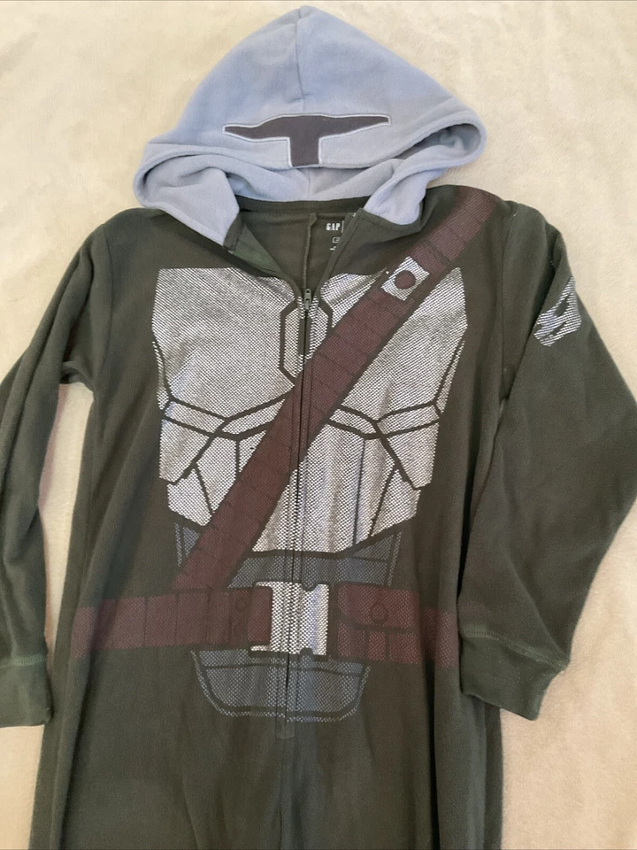 Pijama Gap Star Wars para dormir 8 niños niñas verde sudadera con capucha polar cálido Foto 2 de 4