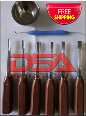 Kit Strumenti Dentali IDR MedHub, Restauro Dentalveolare Immediato, 6 Pezzi Manico Fibra, 1 Bacinella, 1 Scaler, Acciaio Inox - 2