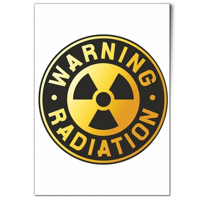 A1 - Warnung Strahlung Schild Atom Poster 59,4x84,1cm180gsm Druck #7151