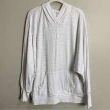Zuda White Z-Air Hooded Pullover With Pocket Size Large