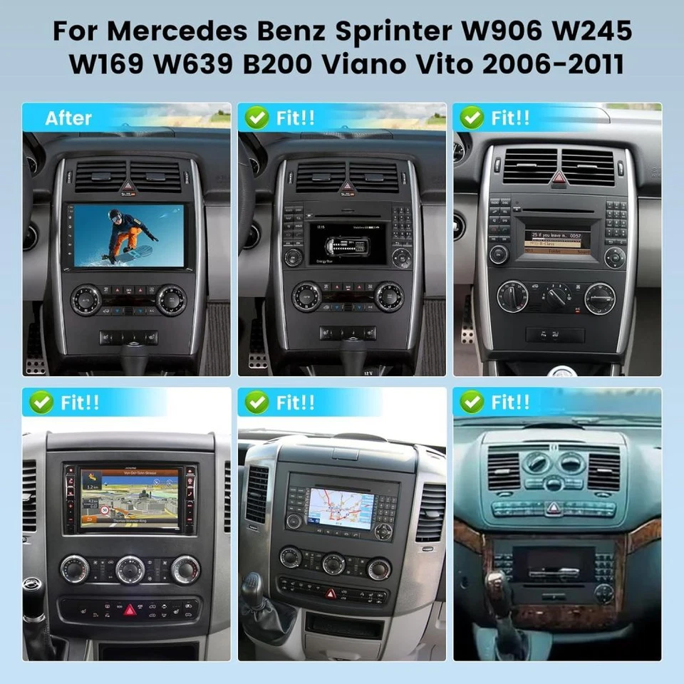 Für Mercedes Benz Viano Vito W639 2006-2014 Android 13 Autoradio GPS NAV WIFI BT - Bild 4 von 4