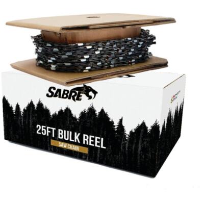 25' Chainsaw Chain 3/8'' Pitch .058'' Gauge Chisel Standard, Includes Straps