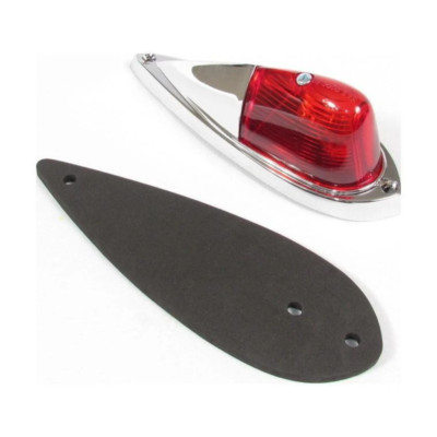 Fortpro Cab Marker Incandescent Light with Red Lens and Chrome Base | F235276