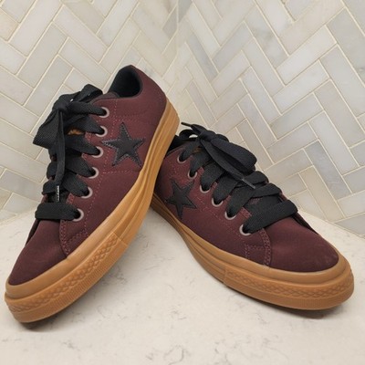 Converse One Star Low Puff Bloodstone/Black/Gum Low Top Sneaker A14728C 2024