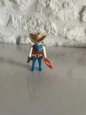 PLAYMOBIL 3304 3749 cowboy avec double ceinturon fouet winchester western vintag - Photo 1/2