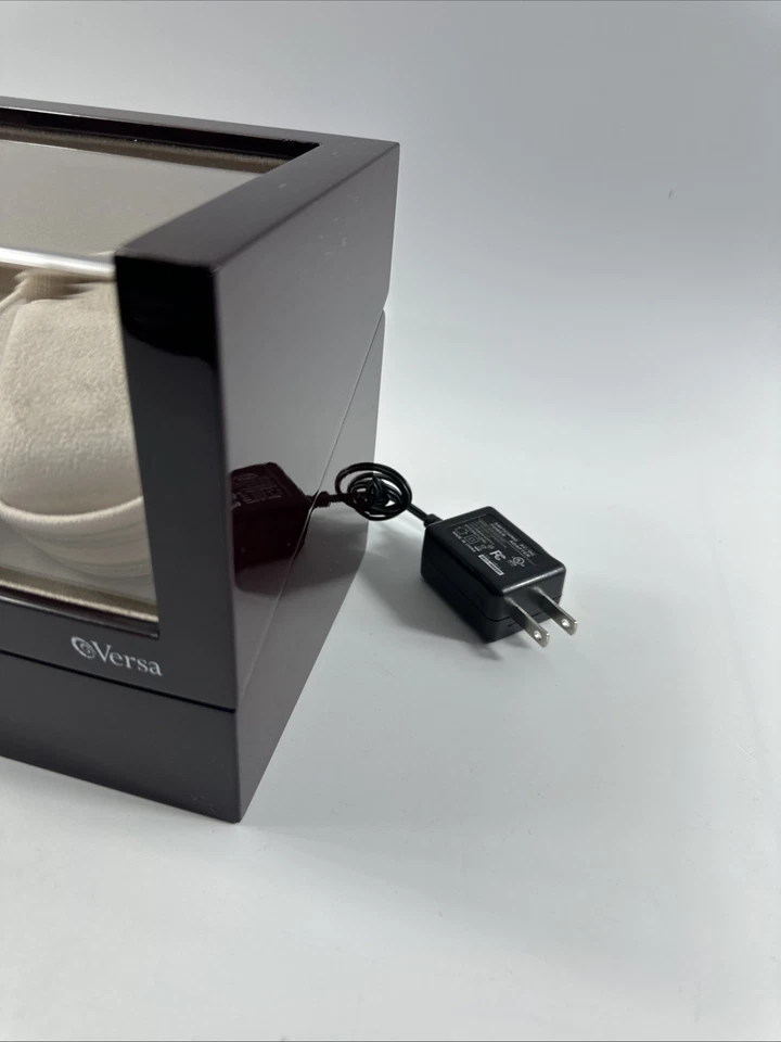 Enrollador de reloj doble Versa Elite madera de cerezo adaptador de corriente incluido Foto 3 de 4