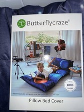 Butterfly Craze Floor Pillow Bed Lounger Cover Fits 5 King Pillows New In Box