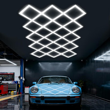 Super Bright Hexagon LED Garage Lights - Updated Honeycomb Design