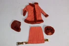 VTG BARBIE WINTER WOW OUTFIT#1486 SKIRT, COAT, MUFF, HAT, & BELT 1969  VG COND!!