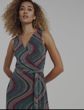 JD Williams size uk 8-10 maxi sparkling dress with waist tie