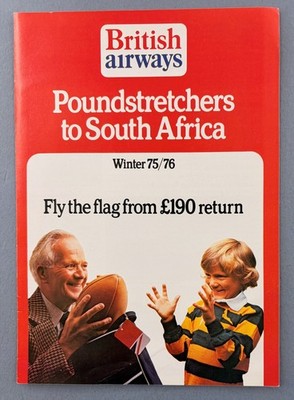 British Airways South Africa Poundstretcher Fares Airline Brochure 1975/1976 BA