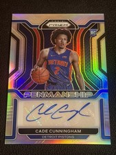 2021-22 Prizm Cade Cunningham Silver Rookie Penmanship Autograph Auto RC #RP-CCA