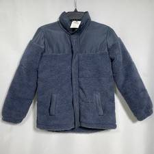 Cotton On Kids Freddie Vintage Navy Sherpa Ripstop Puffer Jacket 9-10 NWT