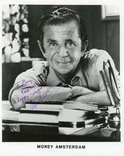 Morey Amsterdam- Signed B&W Photograph