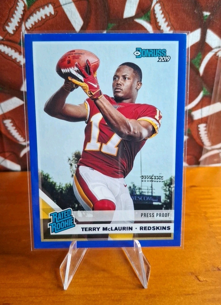 TERRY MCLAURIN 2019 Panini Donruss - Rated Rookie Press Proof Blue #329 (RC)