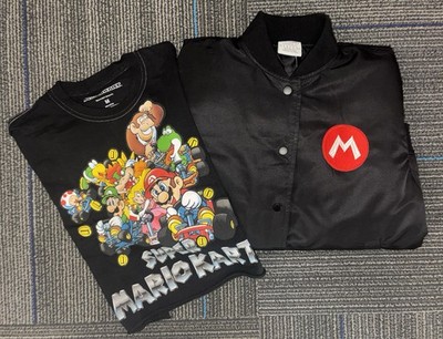 NWT FOREVER 21 NINTENDO SUPER MARIO KART BOMBER VARSITY JACKET W/ CROPPED TOP