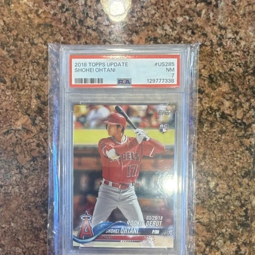 2018 Topps Update Series Shohei Ohtani Rookie Debut #US285 PSA 7 Auto Angels