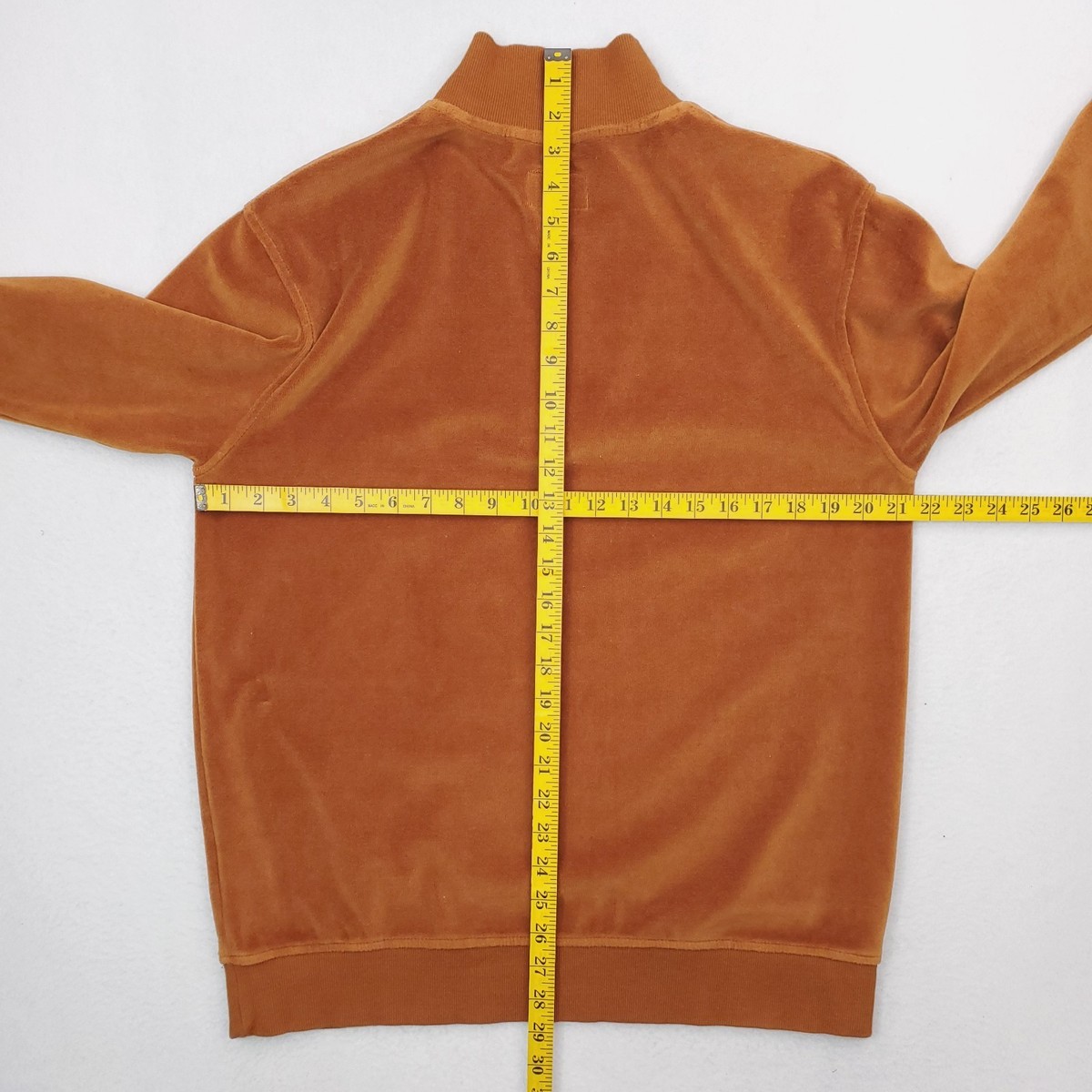 Stussy Track Jacket Mens Large Brown Tan Velour Quarter Zip