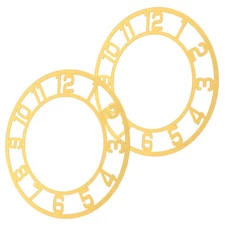  2 Pcs Wall Sticker Mirror Decals Acrylic Decoration Arabic Numeral