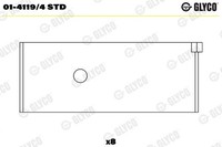 Glyco 01-4119/4 Std Pleuellager Passend FüR Subaru Suzuki