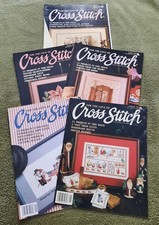 Lot of 5 Magazines For the Love of Cross Stitch Leisure Arts Publication - 1990