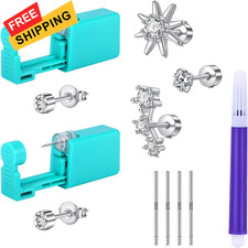 AVYRING Ear Piercing Kit - 2 Pcs Self Gun with Earring Stud...