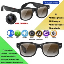 AI smart glasses with built-in camera support stabilized 1080P video and Bluetoo