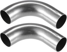 2 Pcs Bend Elbow Pipe Tube 1.25 Od 4.72 2.95 Leg 90 Degree Diy Exhaust Pipe