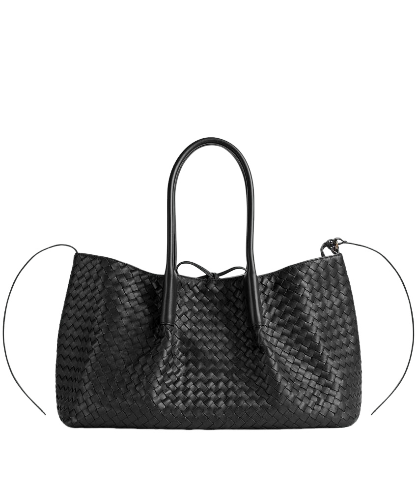 BOTTEGA VENETA Pinacoteca Large $4900 Black/Fondant Reversible Tote Bag New
