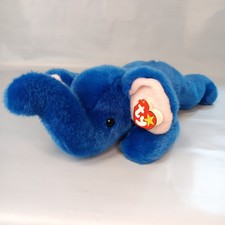 Ty Beanie Buddy Peanut the Elephant Royal Blue 15" w/Tags Excellent