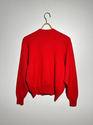 Ballantyne Made in Scotland Vintage Merino Wool Red Cardigan