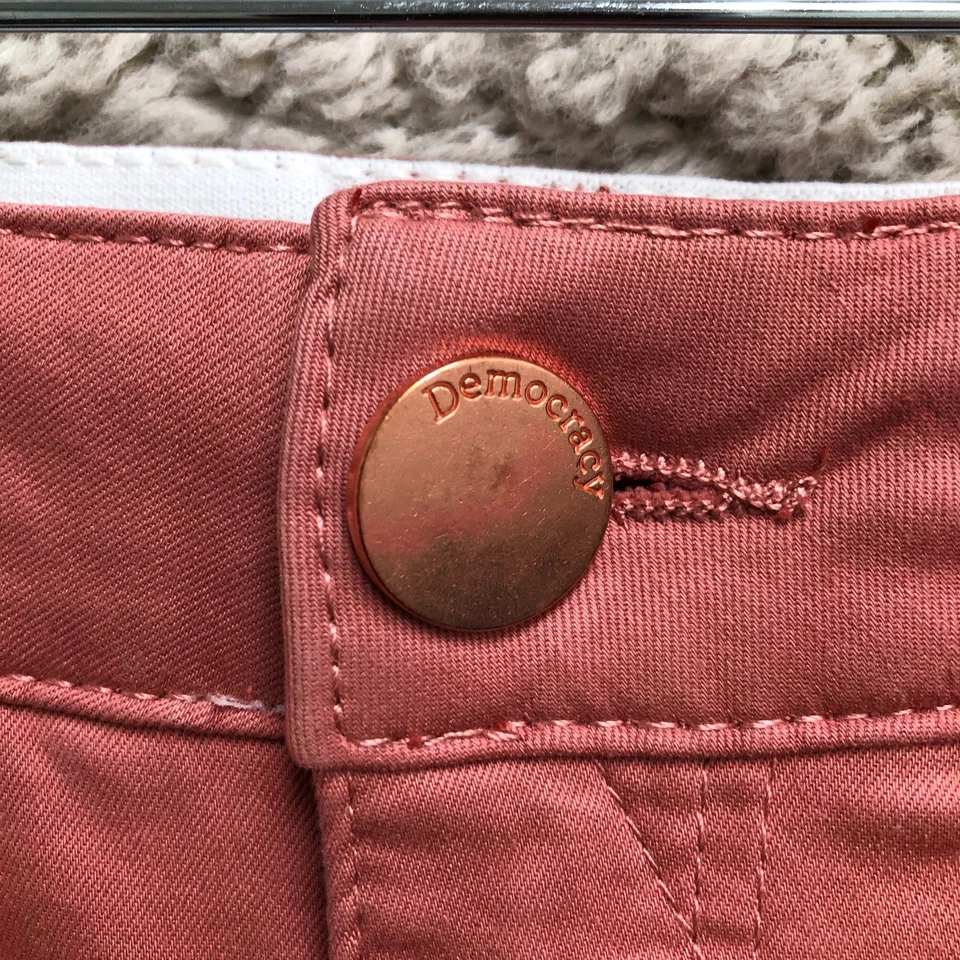 民主短裤 24W 女式加粉色 Ab 解决方案斜纹高腰弹力休闲 — 第 2/4 张图片