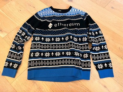 Ethereum ETH Sweater Christmas Holiday Winter Large L