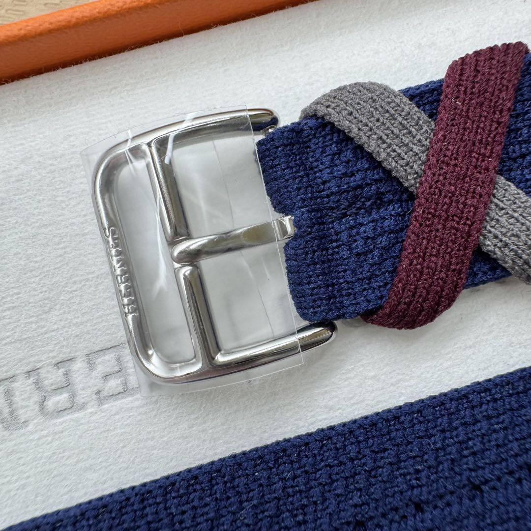 HERMES Apple Watch Simple Tour Strap 41mm Navy Gray Ciel HERMES Apple Watch Simple Tour Strap 41mm Navy Gray Ciel