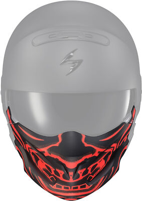 Scorpion Covert Helmet Face Mask Samurai Glow In The Dark Red