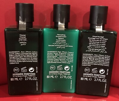 Hermes Eau D'orange Verte Set Shower Gel Shampoo & Conditioner 80