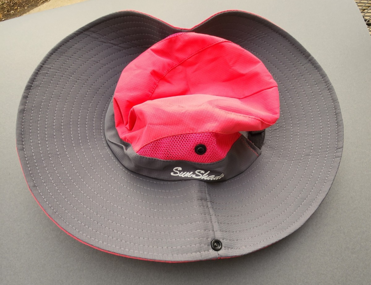 Sun Shade Oz SPF 50 Smart Pink Grey Hat Foldable Wide Brim | eBay