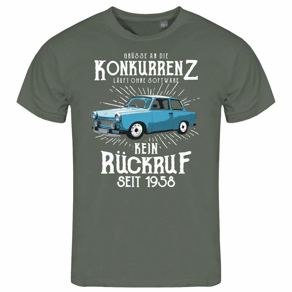 Herren T-Shirt Grüße an die Konkurrenz S bis XXL ostdeutschland Ifa auto trabant - Bild 1 von 1