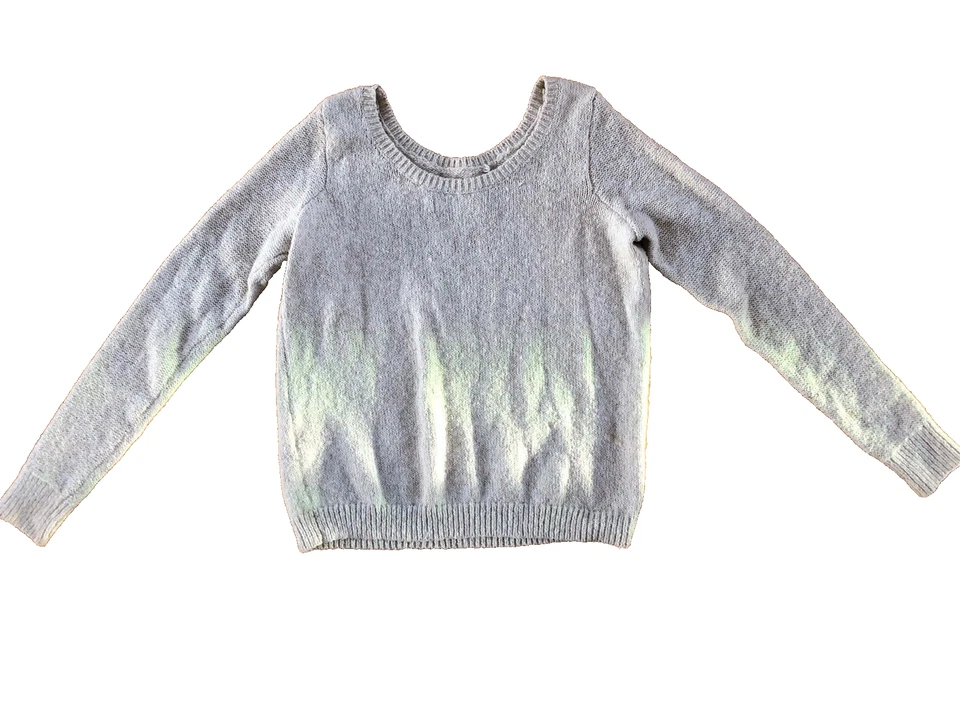 Suéter LS de mezcla de algodón para niñas Abercrombie con flores transparentes con joyas XL Foto 4 de 4