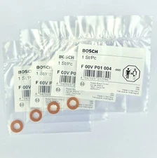 Audi A4 Set of 4 Genuine Bosch Injector Copper Base Seals F00VP01004