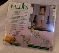 25 Antique Shoes Wallies Pink Green and Gold Coloring Wallpaper Cutouts